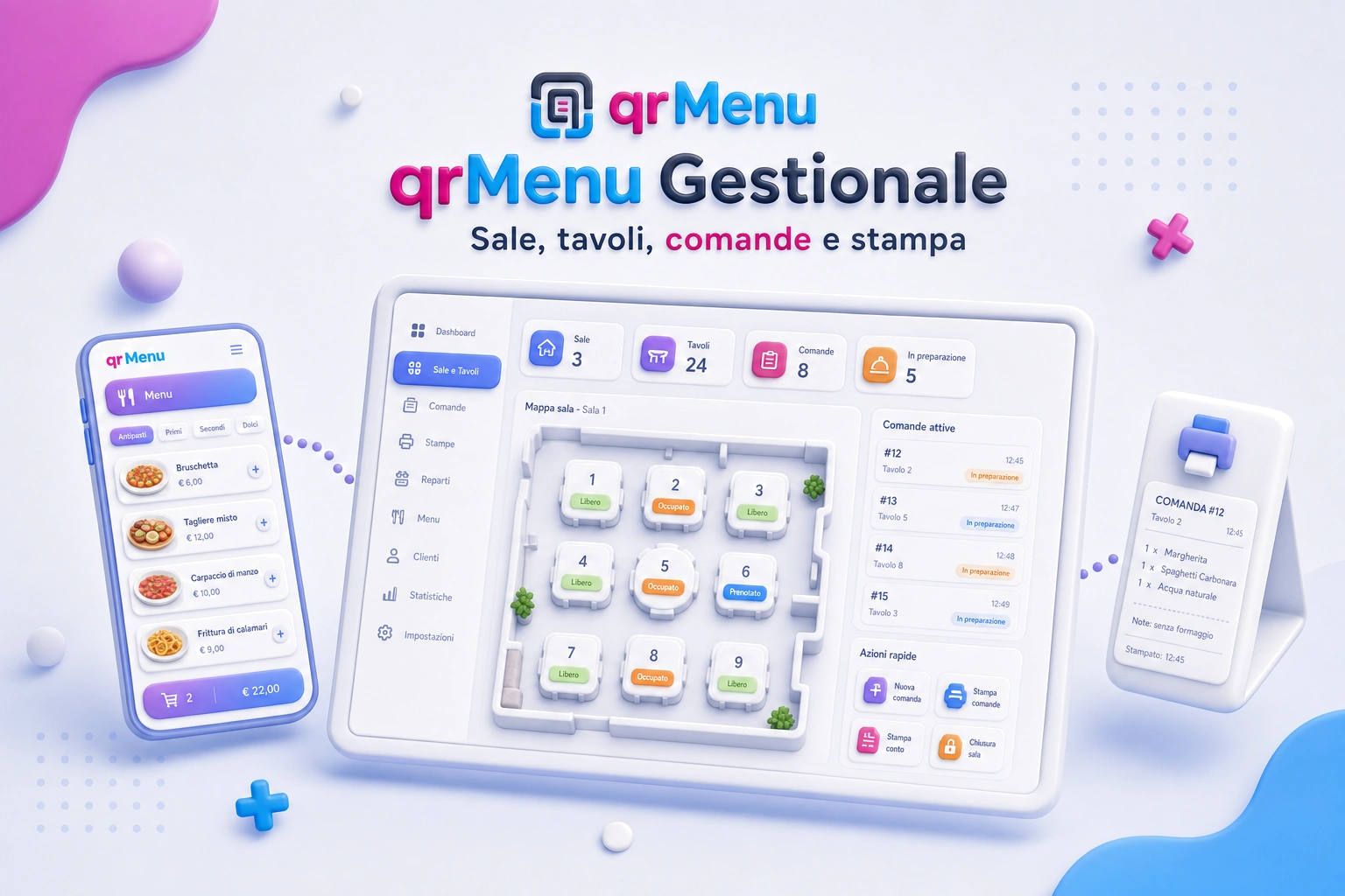 Gestionale ristorante collegabile al menu digitale